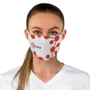 Casper White and Red Node Fabric Face Mask