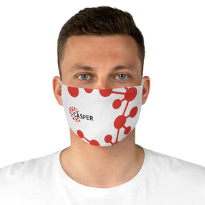 Casper White and Red Node Fabric Face Mask